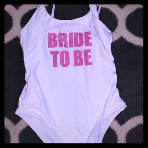 Bride to be bathing suit size M high cut leg